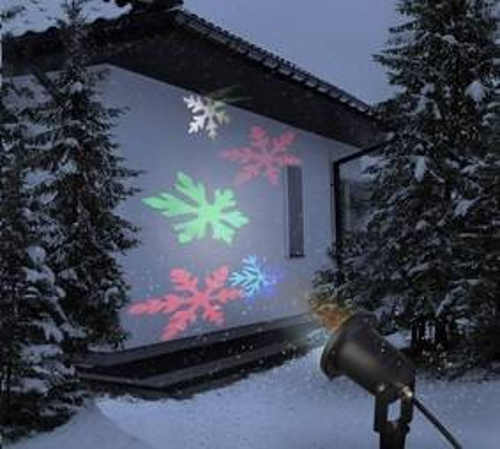 Vonkajší vianočný projektor LED snehových vločiek