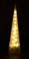 Osvetlená pyramída so žiarovkami LED
