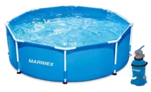 Menší nadzemný bazén Marimex 2,44×0,76 m s pieskovou filtráciou