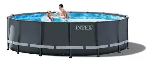 Intex Ultra XTR Frame 4,88 x 1,22 m Luxusný čierny okrúhly záhradný bazén