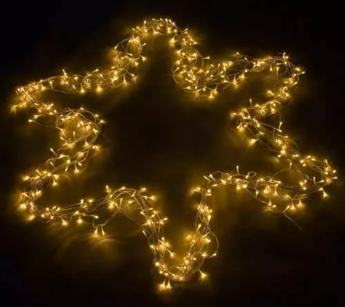 Žltá vianočná LED reťaz s dĺžkou 60 m