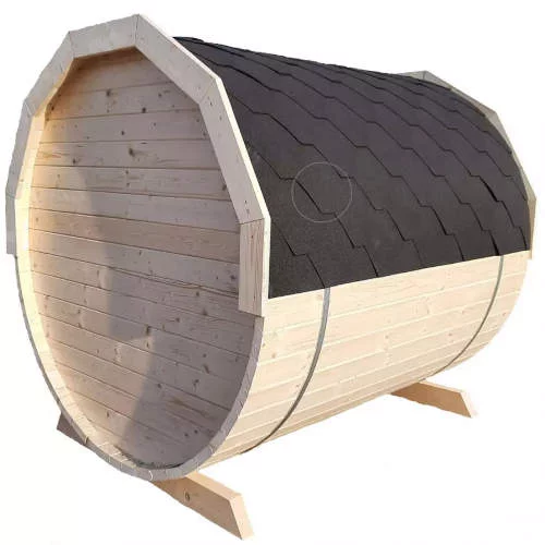 Malá drevená fínska sauna do záhrady